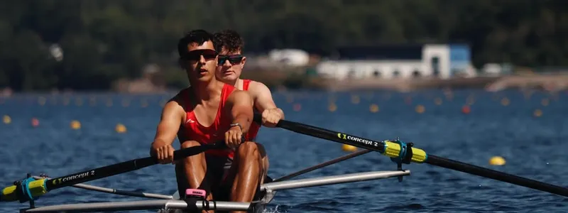 Me rowing in the Junior Men's Pair at the Rowing Ireland Championships 2025